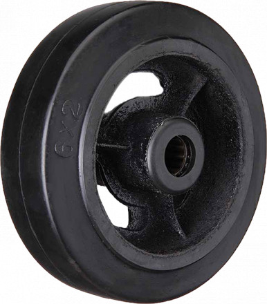 Колесо большегрузное обрезиненное без кронштейна 100мм (D42) [1080100]