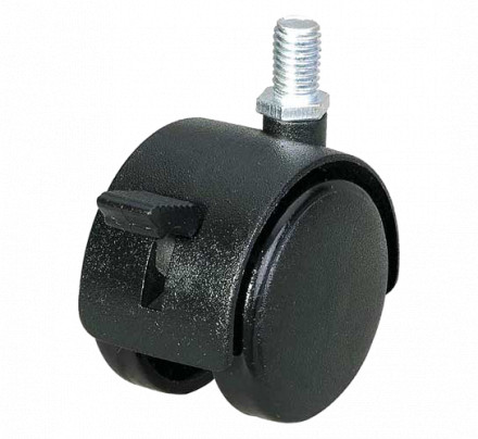 Колесо мебел. болт М8 40мм поворот. с тормозом М084-40Т