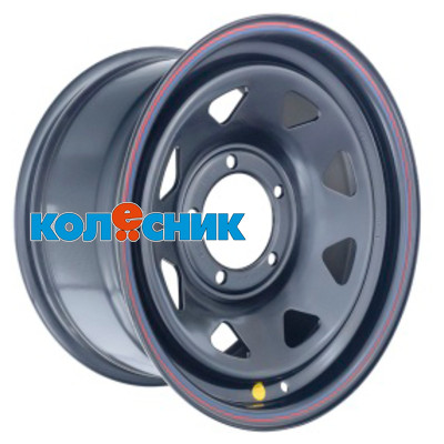 Диск Off-Road Wheels 7x16/5x139,7 ET15 D110 УАЗ Х (треуг. мелкий) Черный (с увелич.полкой) [WHS502174]
