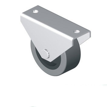 Колесо мебельное неповоротное для диванов 40мм (серый пластик) (512Р) [5009050С]