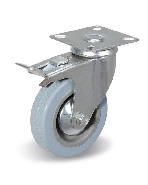 Колёсная опора Китай  с тормозом [C-1702-MTB-125-F18]