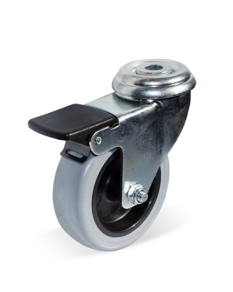 Колёсная опора LIV  с тормозом [LK-1700-MCB-100-F18]