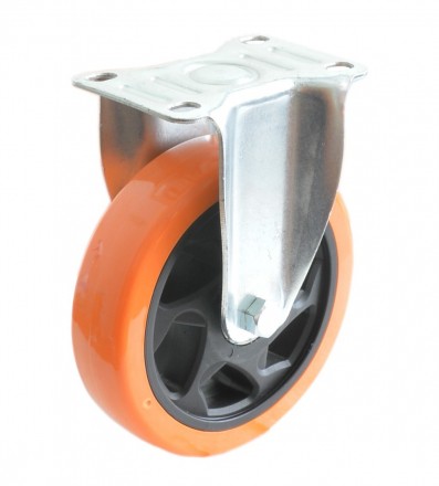 Колесо б/г полиуретан. неповорот. PVC 75мм (Medium) 4021075 PVC