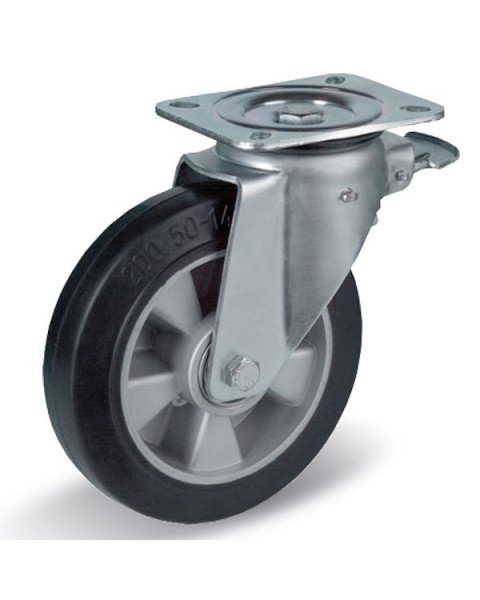 Колёсная опора LIV  с тормозом [LK-3202-ZYR-200-F09]