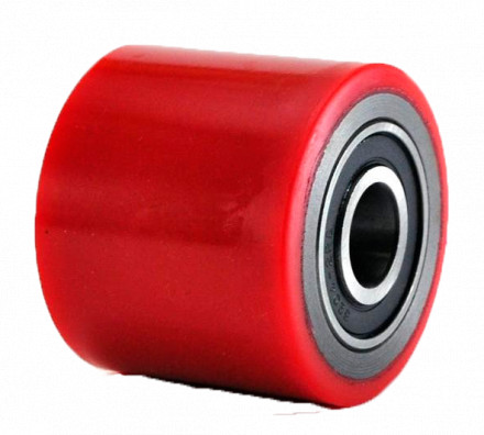Колесо (красное) большегрузное полиуретановое без кронштейна малое для рохли 80*70мм (104080) [104080-70]