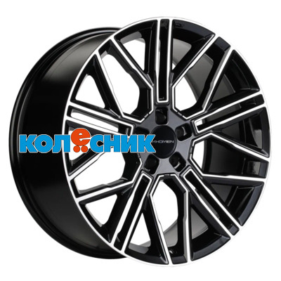 Диск Khomen Wheels 9,5x21/5x114,3 ET40 D64,1 KHW2101 (Tesla) Black-FP [WHS520783]