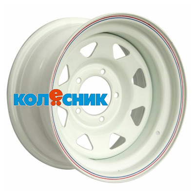 Диск Off-Road Wheels 8x16/5x139,7 ET0 D110 УАЗ (треуг. мелкий) Белый