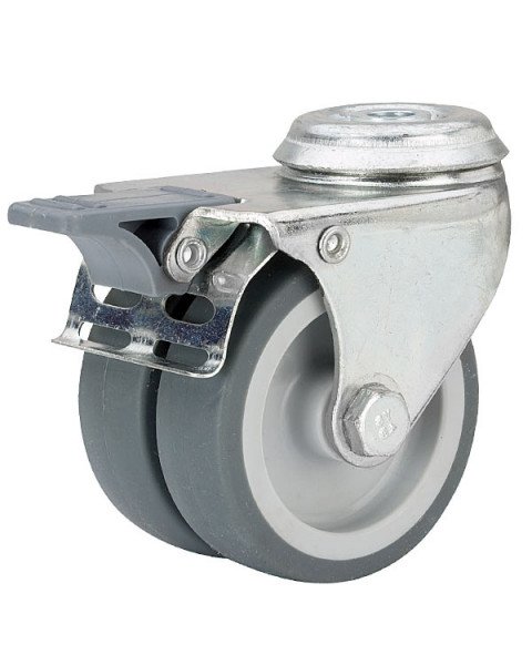 Колёсная опора ALEX  с тормозом [A-2700-MTB-075-F18]