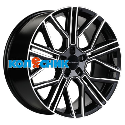 Диск Khomen Wheels 9,5x21/5x120 ET45,5 D62,5 KHW2101 (Li 7/9) Black-FP [WHS524459]