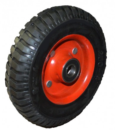 Колесо литая резина КРАСНЫЙ ДИСК, 250мм ЛИТОЕ C80Л250