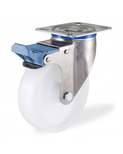 Колёсная опора KAMA S-3202-MMB-100-F18 с тормозом