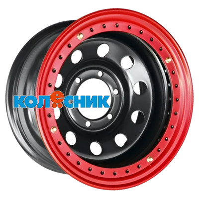 Диск Off-Road Wheels 8x15/5x139,7 ET-19 D110 УАЗ с бедлоком (красный) Черный