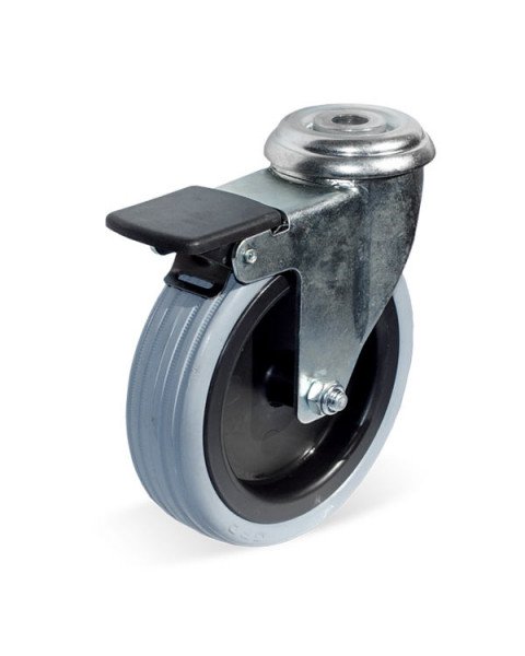 Колёсная опора LIV  с тормозом [LK-1700-MTB-100-F18]