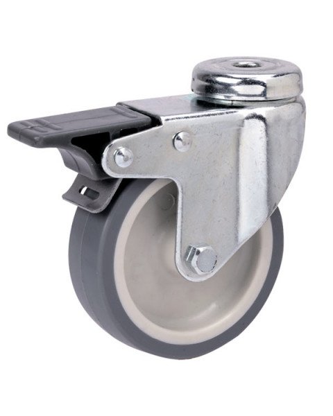 Колёсная опора ALEX  с тормозом [TW-1700-MTB-060-F18]