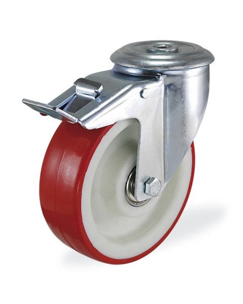 Колёсная опора KAMA 3800-PUR-150-F18 с тормозом