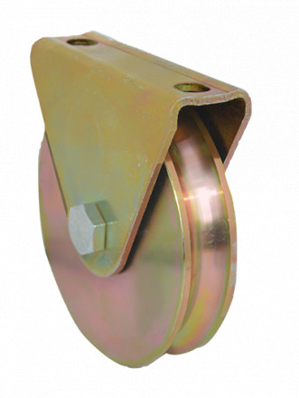 Роликовое колесо для откатных ворот, 150мм, анодированное. ГВ-150mm