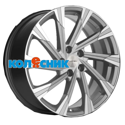 Khomen Wheels 7,5x19/5x112 ET43 D57,1 KHW1901 (Kodiaq/Tiguan) Brilliant Silver-FP