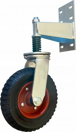 Колесо опорное для гаражных ворот ЛИТАЯ РЕЗИНА КРАСНЫЙ ДИСК 200мм N6680-GSL-CRCI