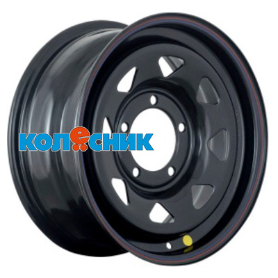 Диск Off-Road Wheels 10x16/5x139,7 ET-44 D110 УАЗ (треуг. мелкий) Черный