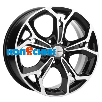 Khomen Wheels 7x17/5x108 ET43 D65,1 KHW1702 (DFM AX 7) Black-FP