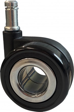 Колесо мебел. штырь М11 60мм хром сквозной с подшипником (60-25-24) 602524-11