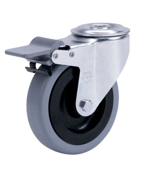 Колёсная опора ALEX  с тормозом [A-3300-MER-100-F18]