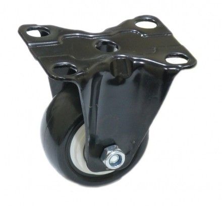 Колесо черная резина неповоротное 50мм 4052050