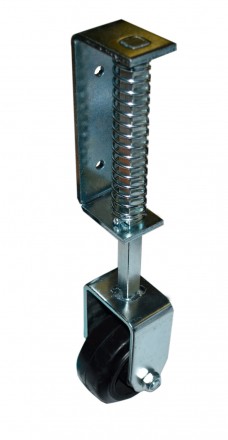 Колесо опорное для гаражных ворот с пружиной неповорот. 100мм обрезиненное. N6640-GW-01-RCI