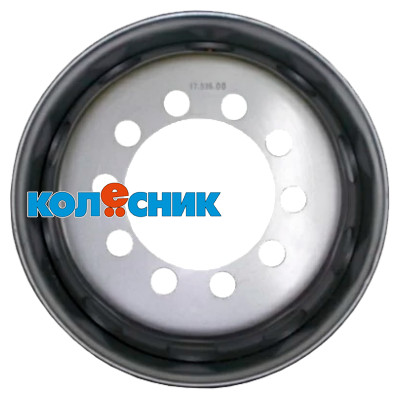Диск Better 6x17,5/10x225 ET135 D176 Sil (10 мм) Китай, прицеп 1 800 кг (с вент.) [WHS510349]