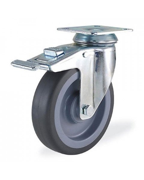 Колёсная опора Kama 2802-MTR-200-F18 с тормозом [2802MTR200F18]