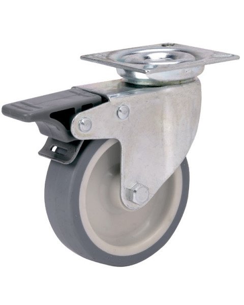 Колёсная опора ALEX  с тормозом [TW-1702-MTB-060-F18]