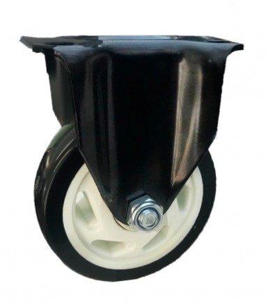 Колесо черная резина неповоротное 100мм 4052100