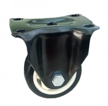 Колесо черная резина неповоротное 75мм 4052075