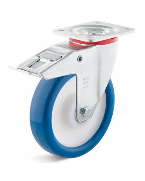 Колёсная опора TORWEGGE T-3202-PUR-125-F18 с тормозом