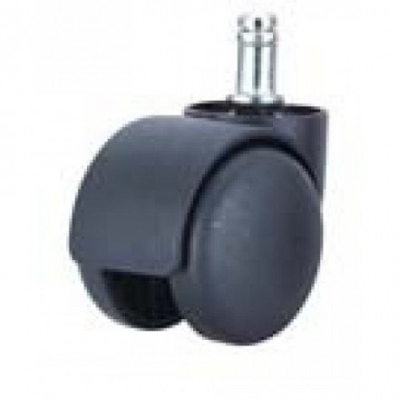 Колесо мебел. штырь М11 50мм усиленное (черный пластик) 6120050