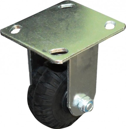 Колесо литая резина КД ЧЕРНАЯ, неповоротное 100мм ЛИТОЕ [FC80Л100]