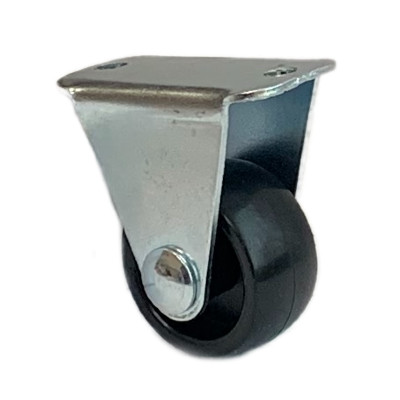 Колесо мебельное неповоротное 25мм (черный полиамид) [5002025]