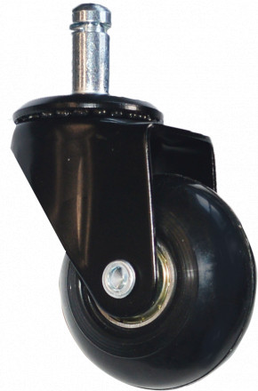Колесо мебельное штырь М11 50мм черный полиуретановый [502528-11]