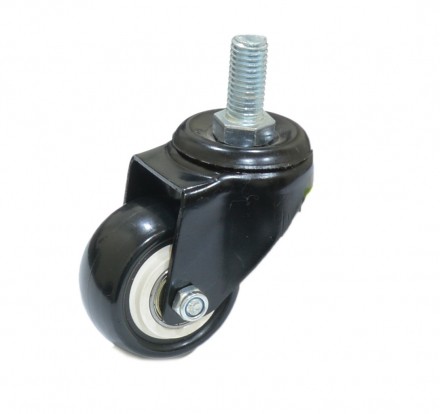 Колесо черная резина болтовое крепление (М12) 100мм 4062100 М12