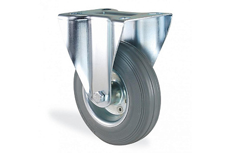 FC80f колесо неповоротное d200 мм серая резина