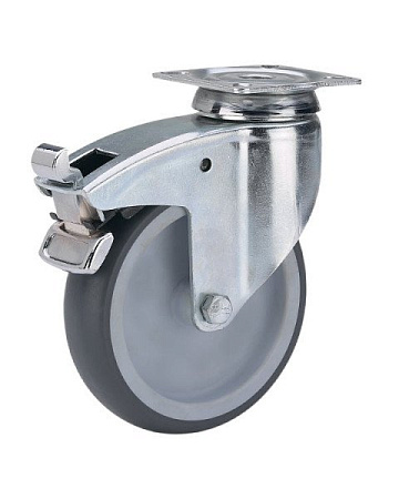 Колёсная опора ALEX  с тормозом [TW-2802-MTB-100-F18]