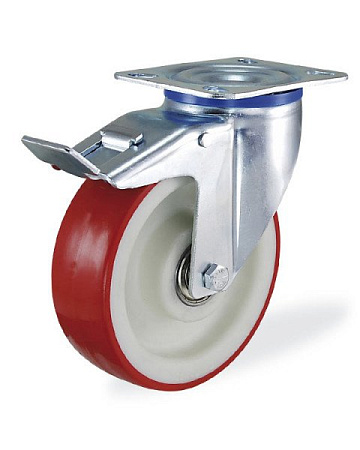 Колёсная опора KAMA 3802-PUR-150-F18 с тормозом