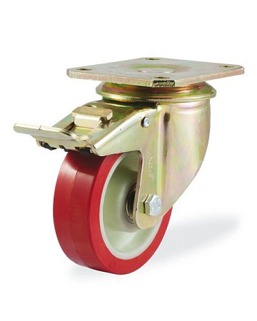 Колёсная опора KAMA K-4102-PUR-150-F18 с тормозом