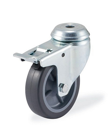 Колёсная опора KAMA 1700-MTB-100-F18 с тормозом [1700MTB100F18]