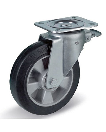 Колёсная опора LIV  с тормозом [LK-3202-ZYR-200-F09]