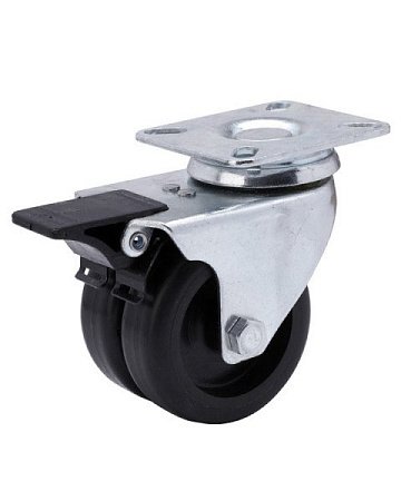 Колёсная опора ALEX  с тормозом [A-2702-MMB-075-F18-B]