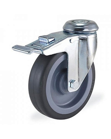 Колёсная опора KAMA 2800-MTB-100-F18 с тормозом [2800MTB100F18]