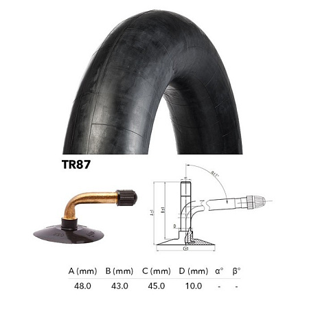 Камера резиновая 3.00-10 Kenda TR87 100/80-10, 110/80-10, 3.50-10, 90/90-10 [263250]