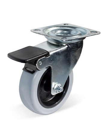 Колёсная опора LIV  с тормозом [LK-1702-MCB-050-F18]