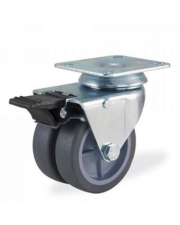 Колёсная опора Kama 2702-MTB-075-F18 с тормозом [2702MTB075F18]